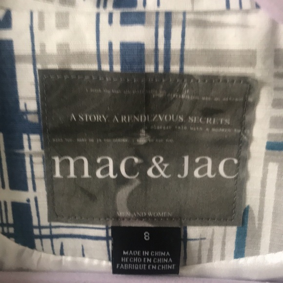 Mac and Jac Blue, White, Grey Trench Coat - Picture 2 of 12